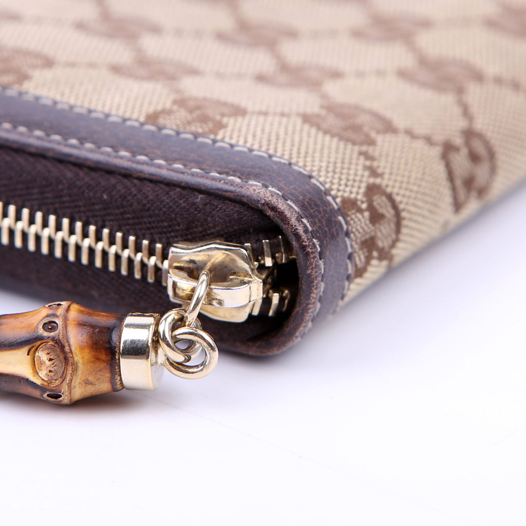 224253 GG Bamboo Zip Wallet