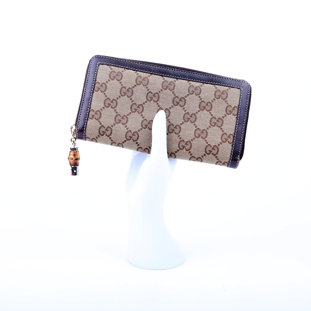 224253 GG Bamboo Zip Wallet