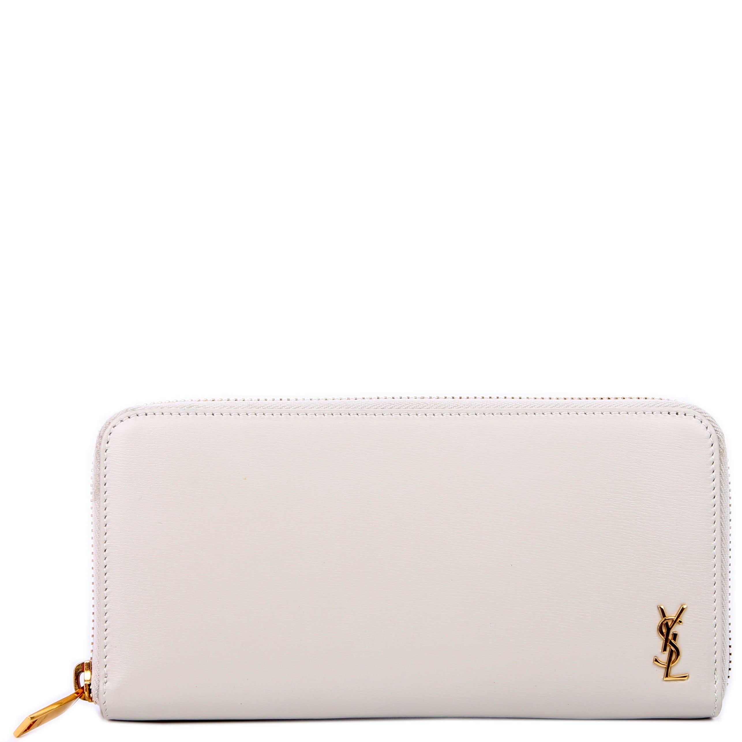 Tiny Cassandra Zip Around Long Wallet White