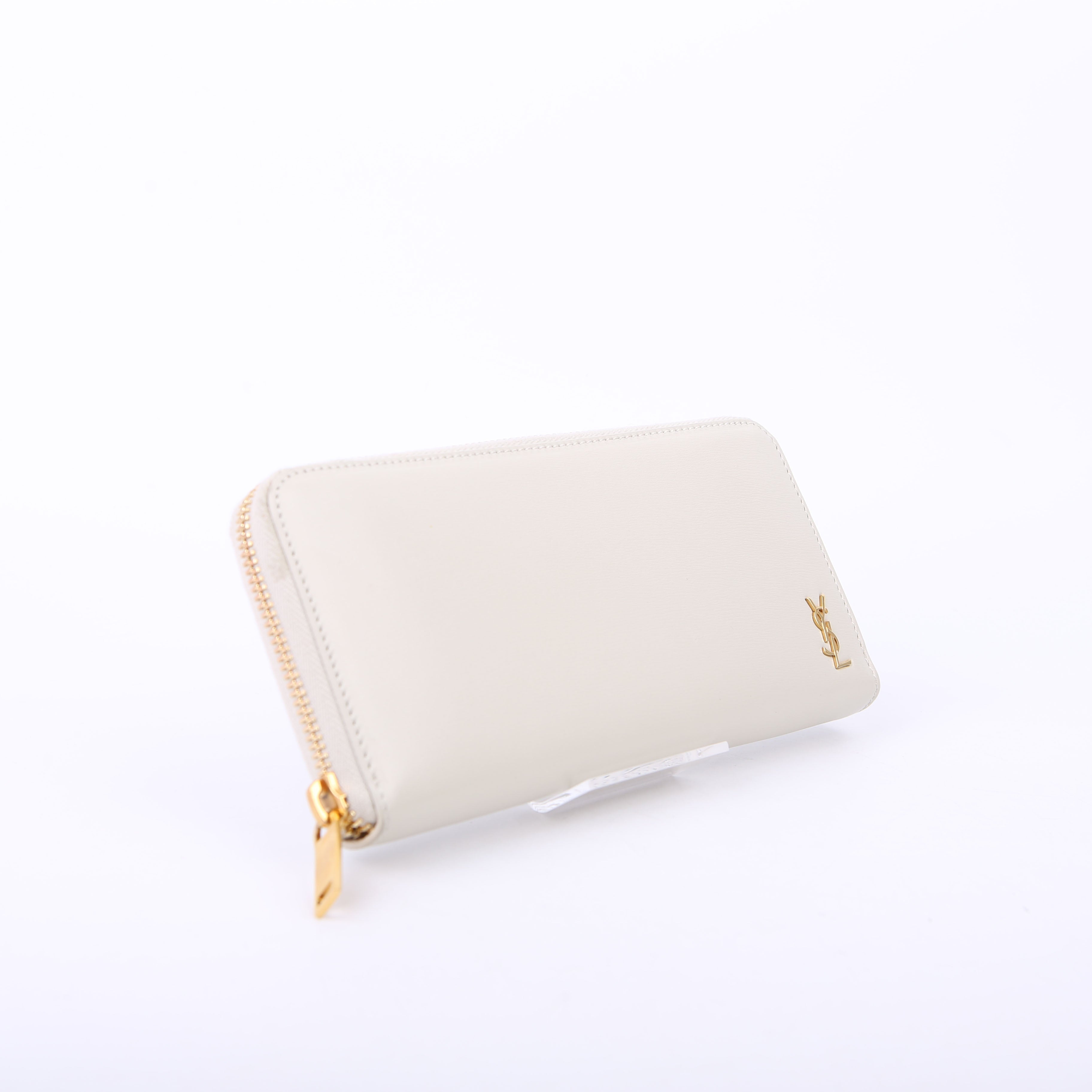 Tiny Cassandra Zip Around Long Wallet White