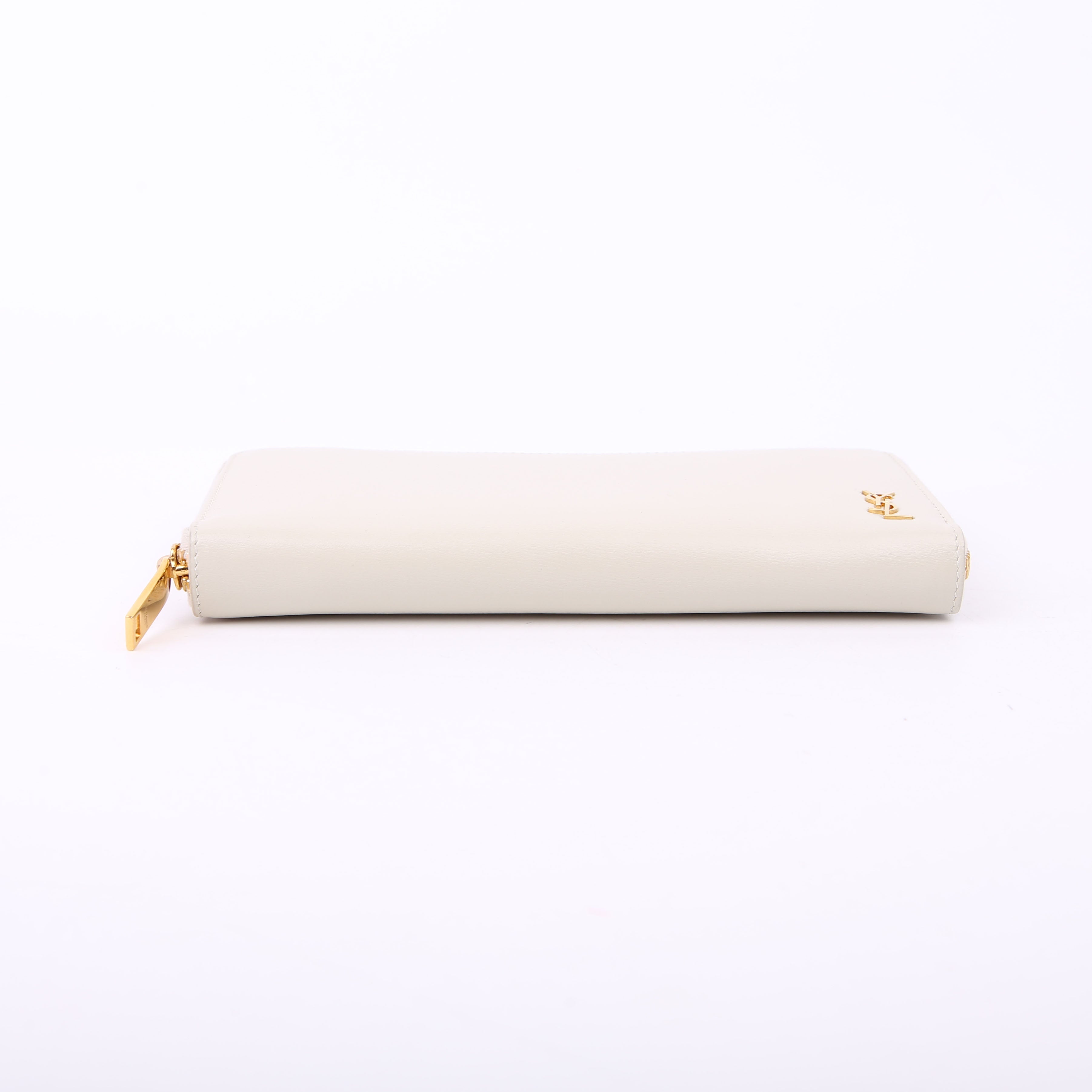 Tiny Cassandra Zip Around Long Wallet White