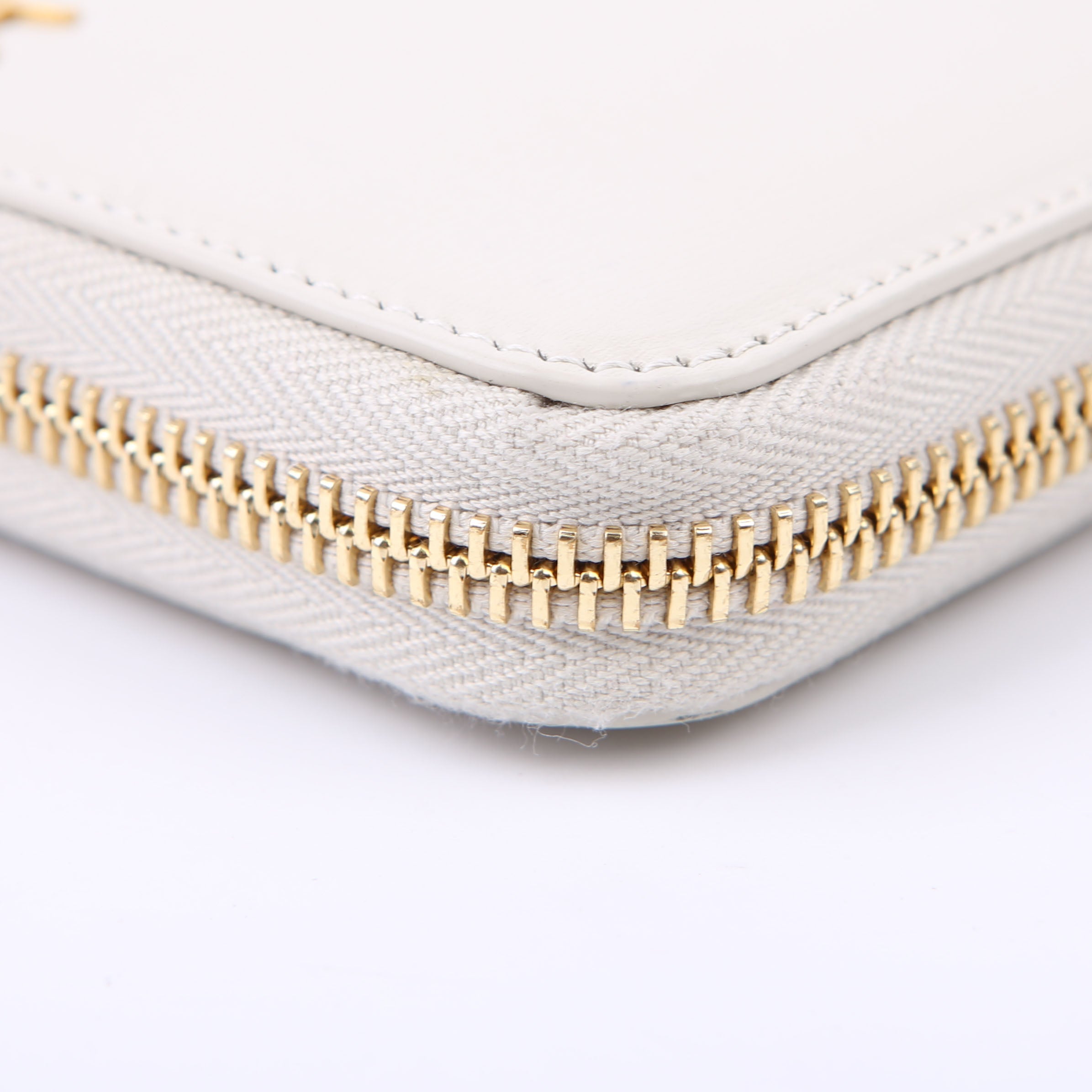 Tiny Cassandra Zip Around Long Wallet White