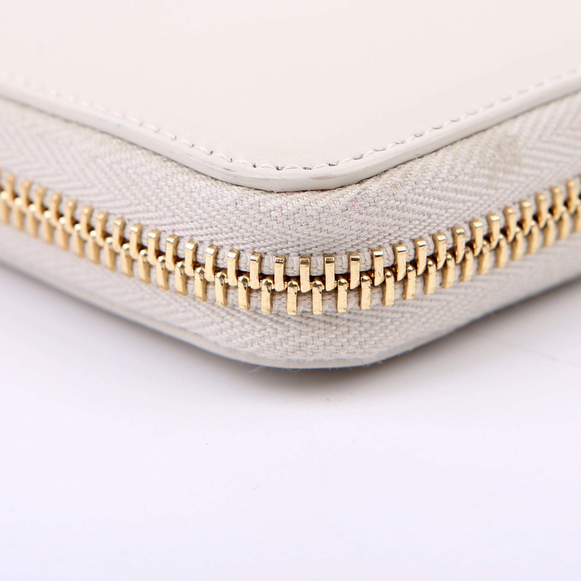 Tiny Cassandra Zip Around Long Wallet White