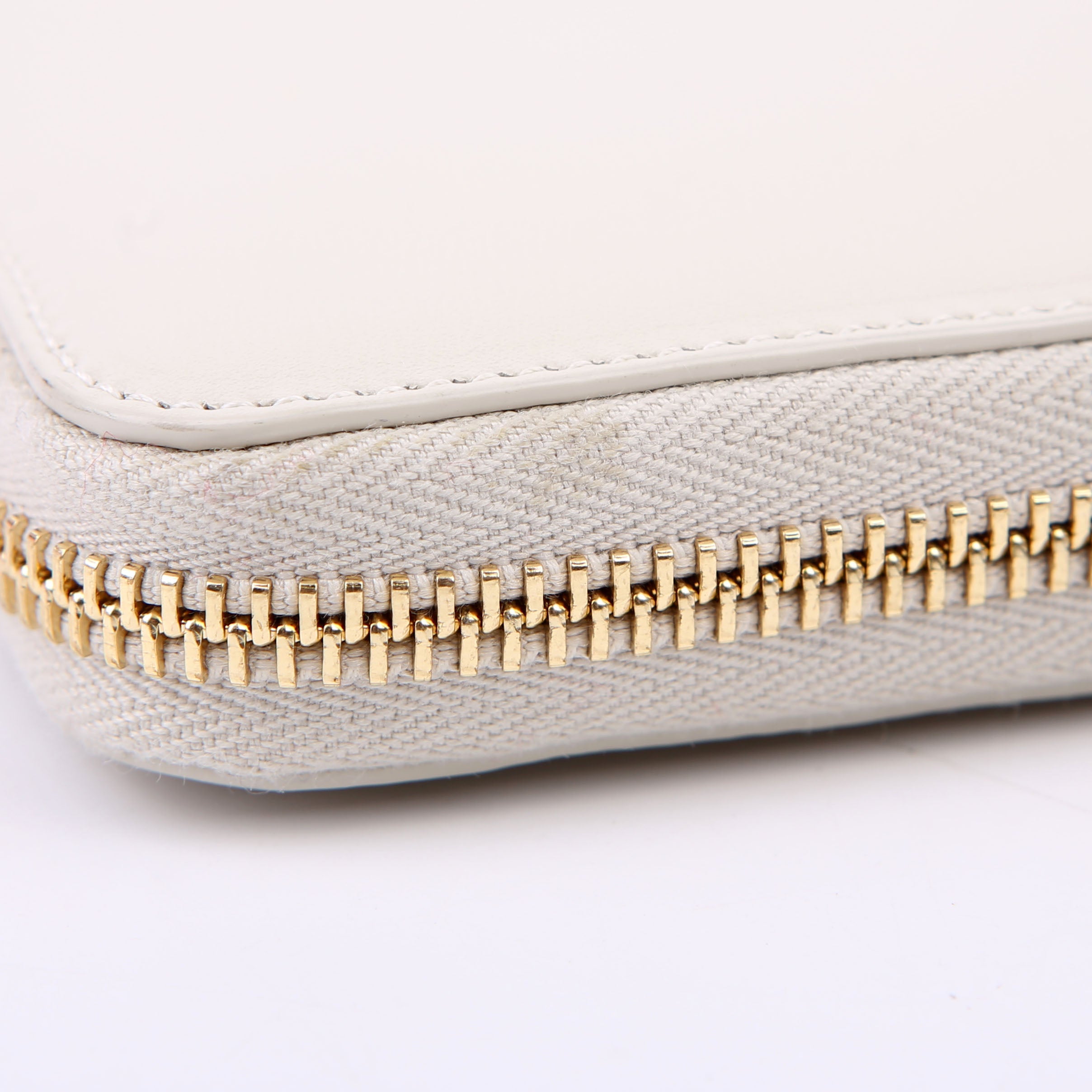 Tiny Cassandra Zip Around Long Wallet White