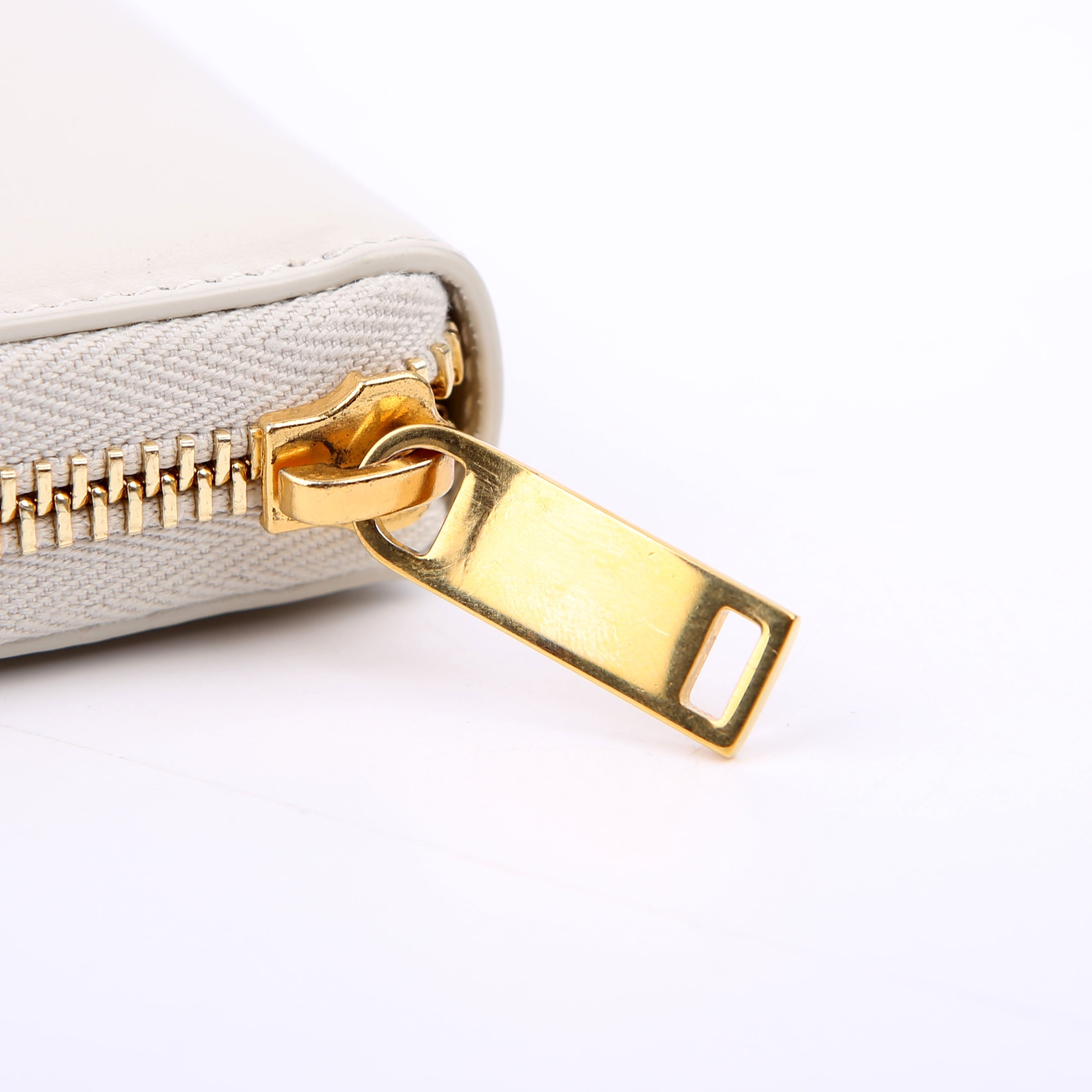 Tiny Cassandra Zip Around Long Wallet White