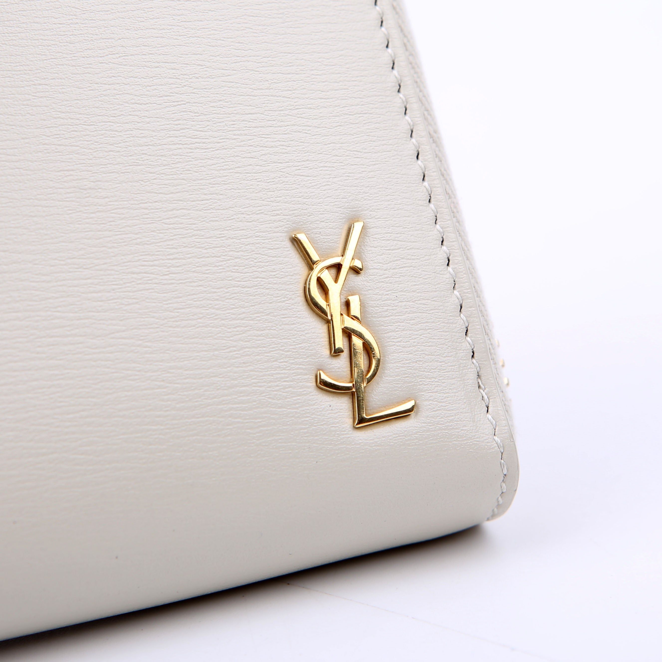 Tiny Cassandra Zip Around Long Wallet White