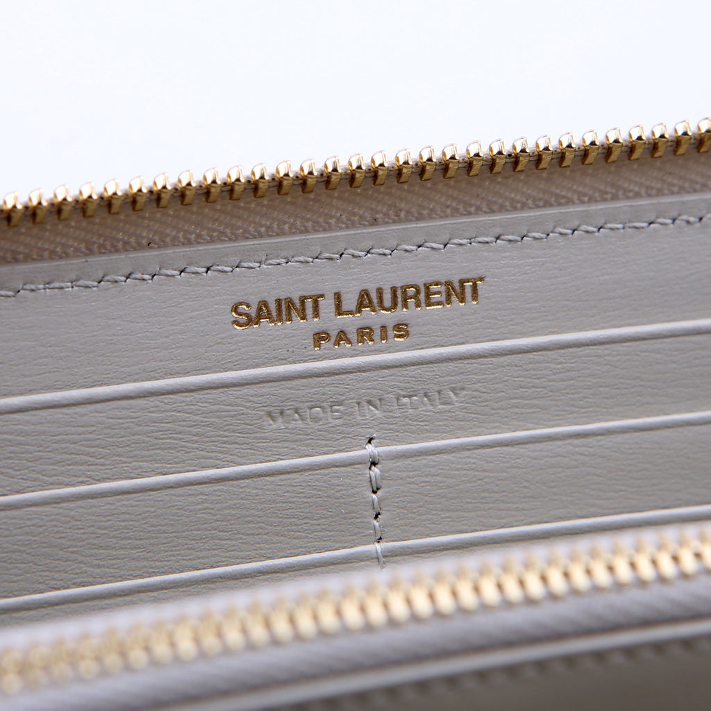 Tiny Cassandra Zip Around Long Wallet White