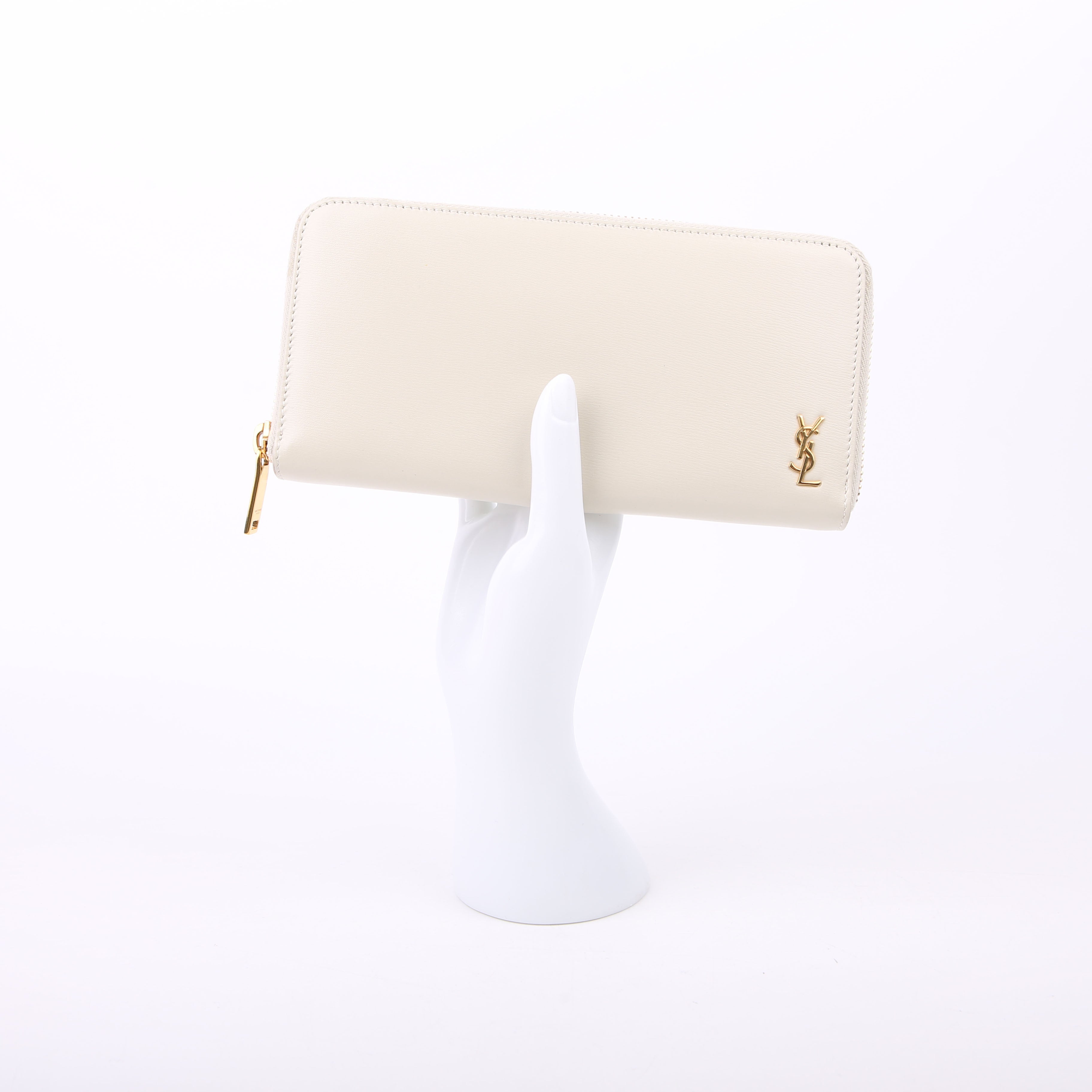 Tiny Cassandra Zip Around Long Wallet White
