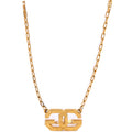 Double G Pendant Vintage Necklace Gold