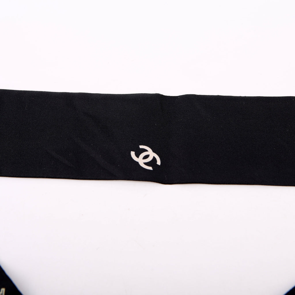 CC Slim Bandeau Silk Scarf Black