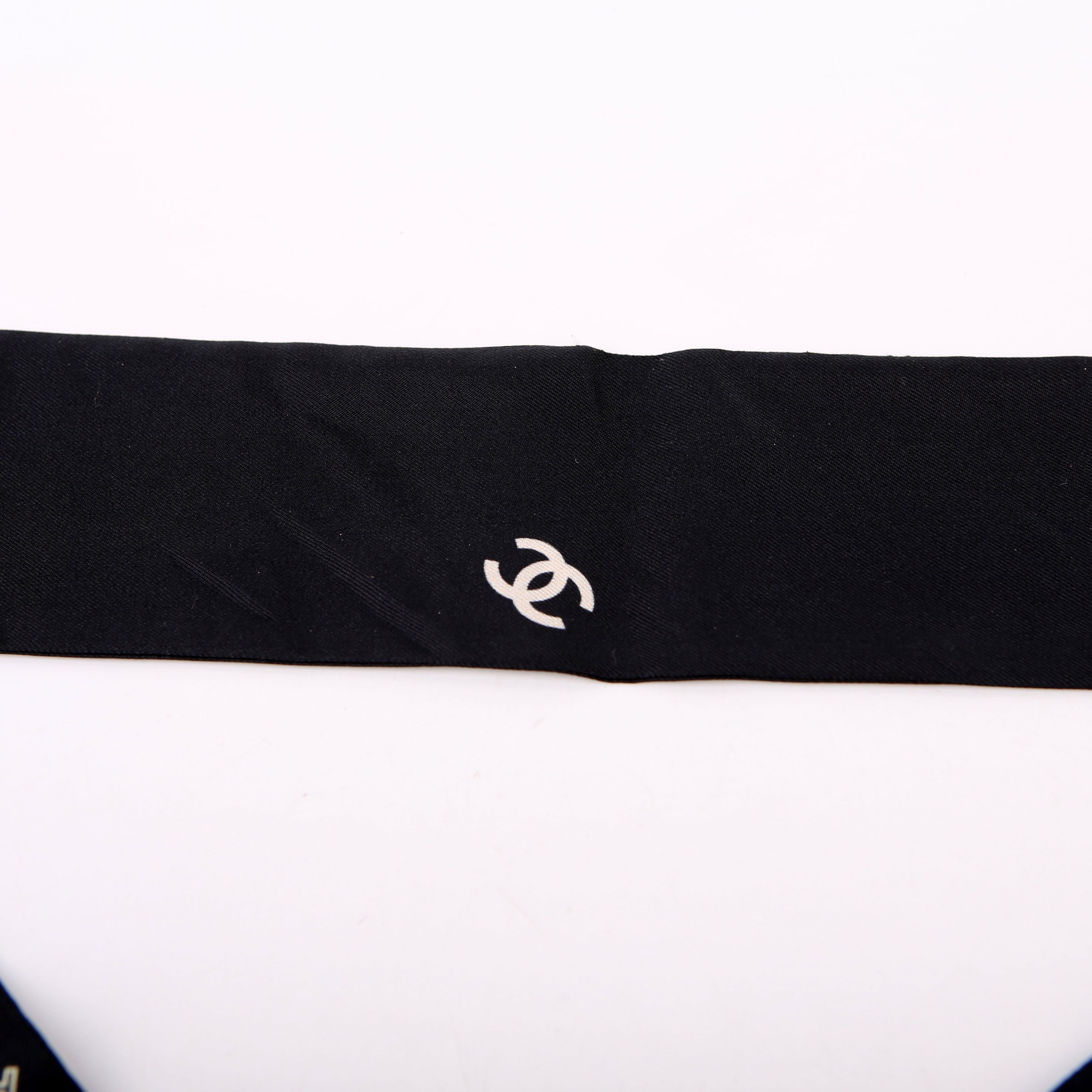 CC Slim Bandeau Silk Scarf Black