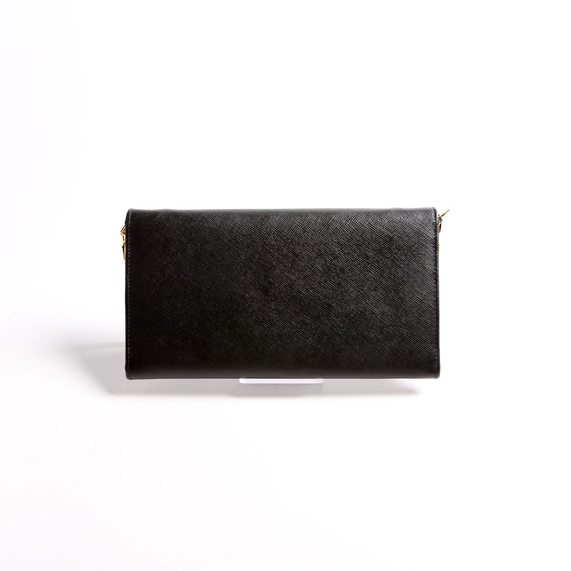 Saffiano Lux Mini Chain Bag Black