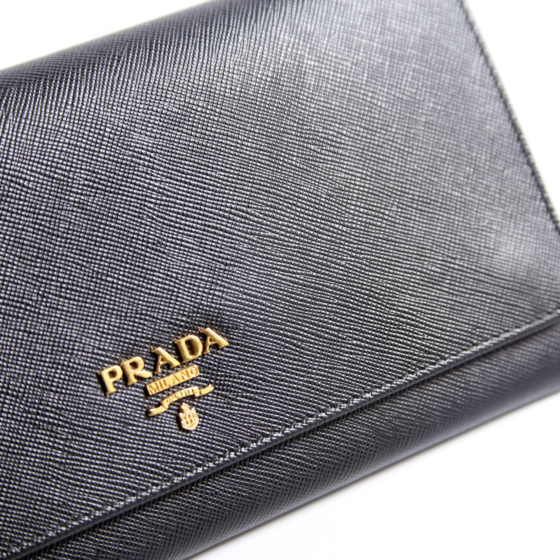 Saffiano Lux Mini Chain Bag Black