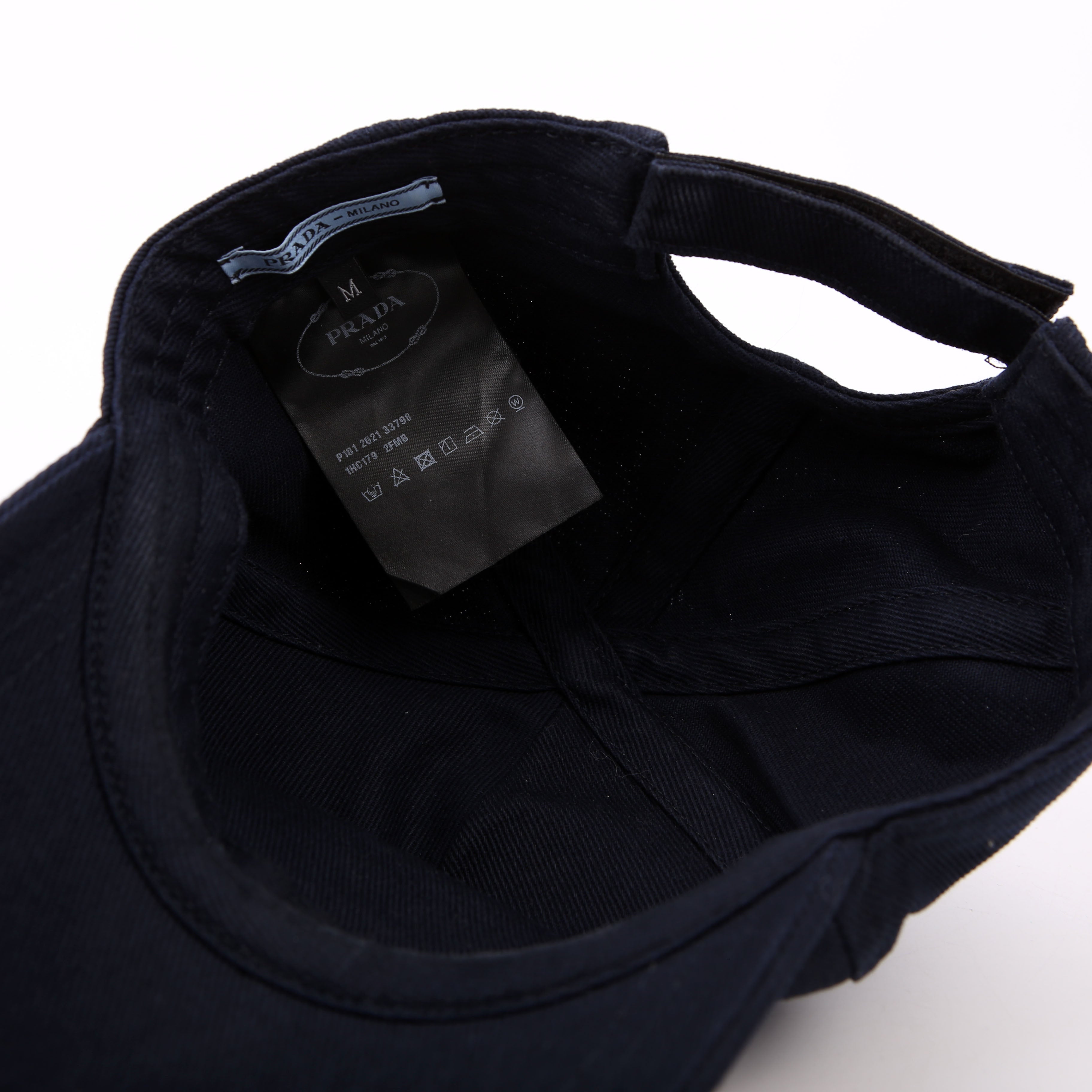 1HC179 Embroidered Logo Baseball Cap Size Medium Navy