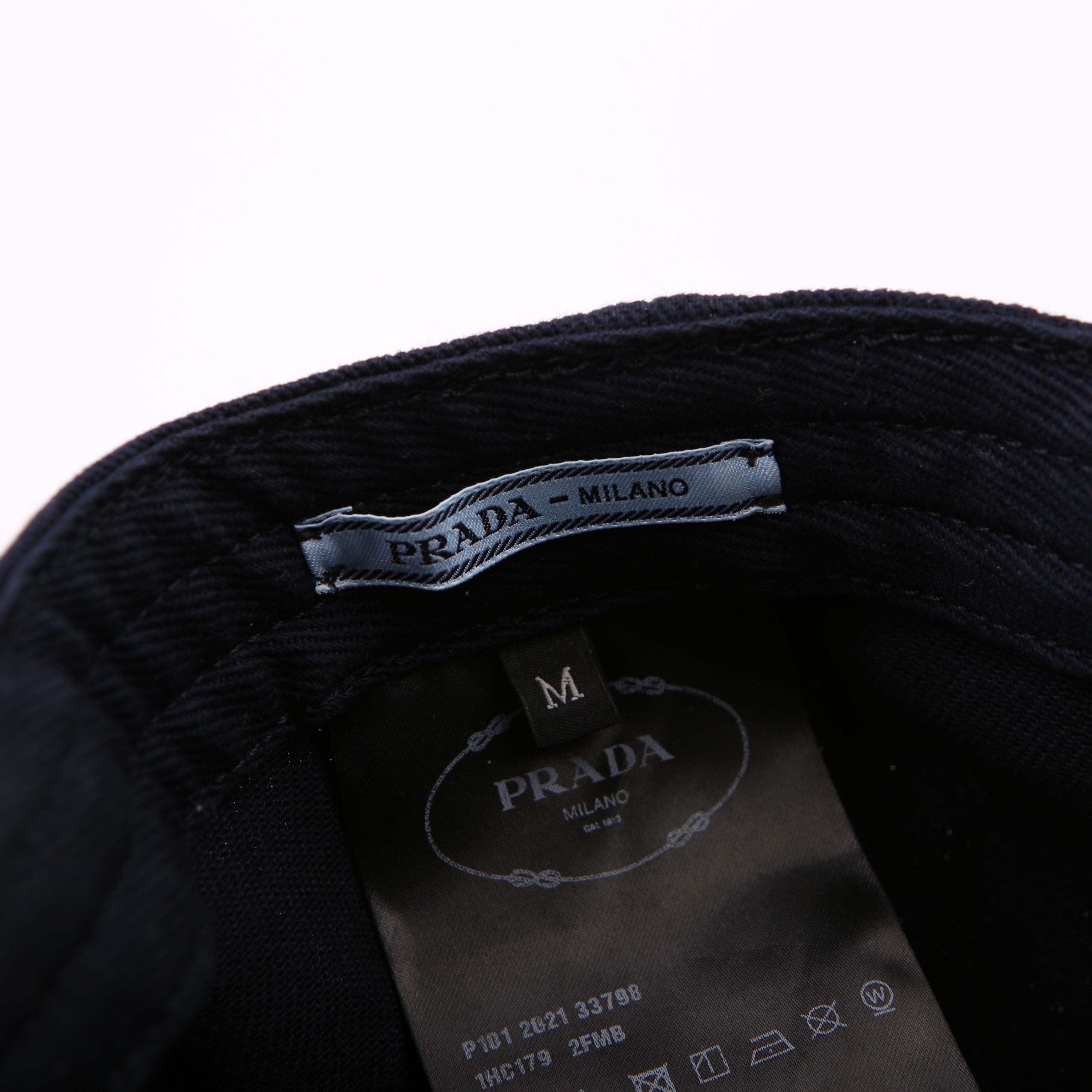 1HC179 Embroidered Logo Baseball Cap Size Medium Navy