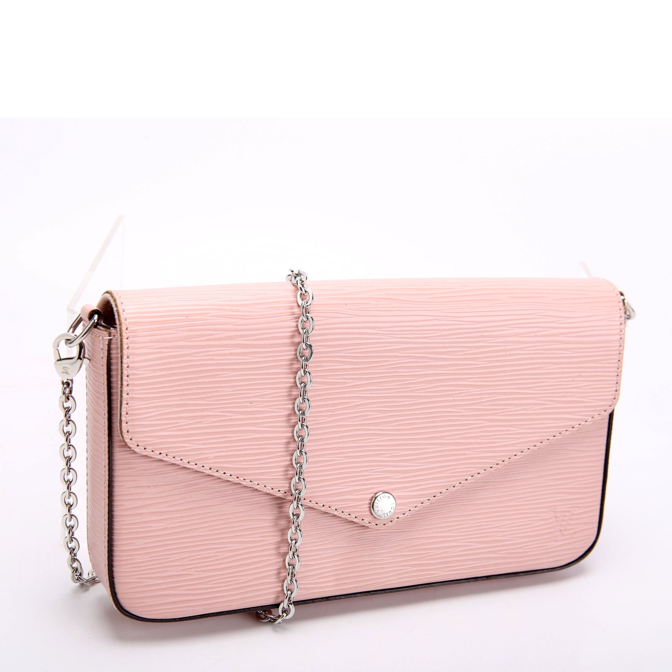 Pochette Felicie Epi Leather Pink