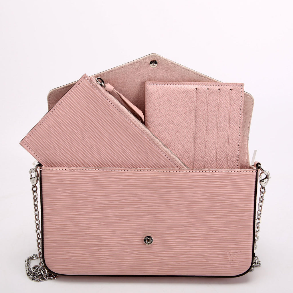 Pochette Felicie Epi Leather Pink