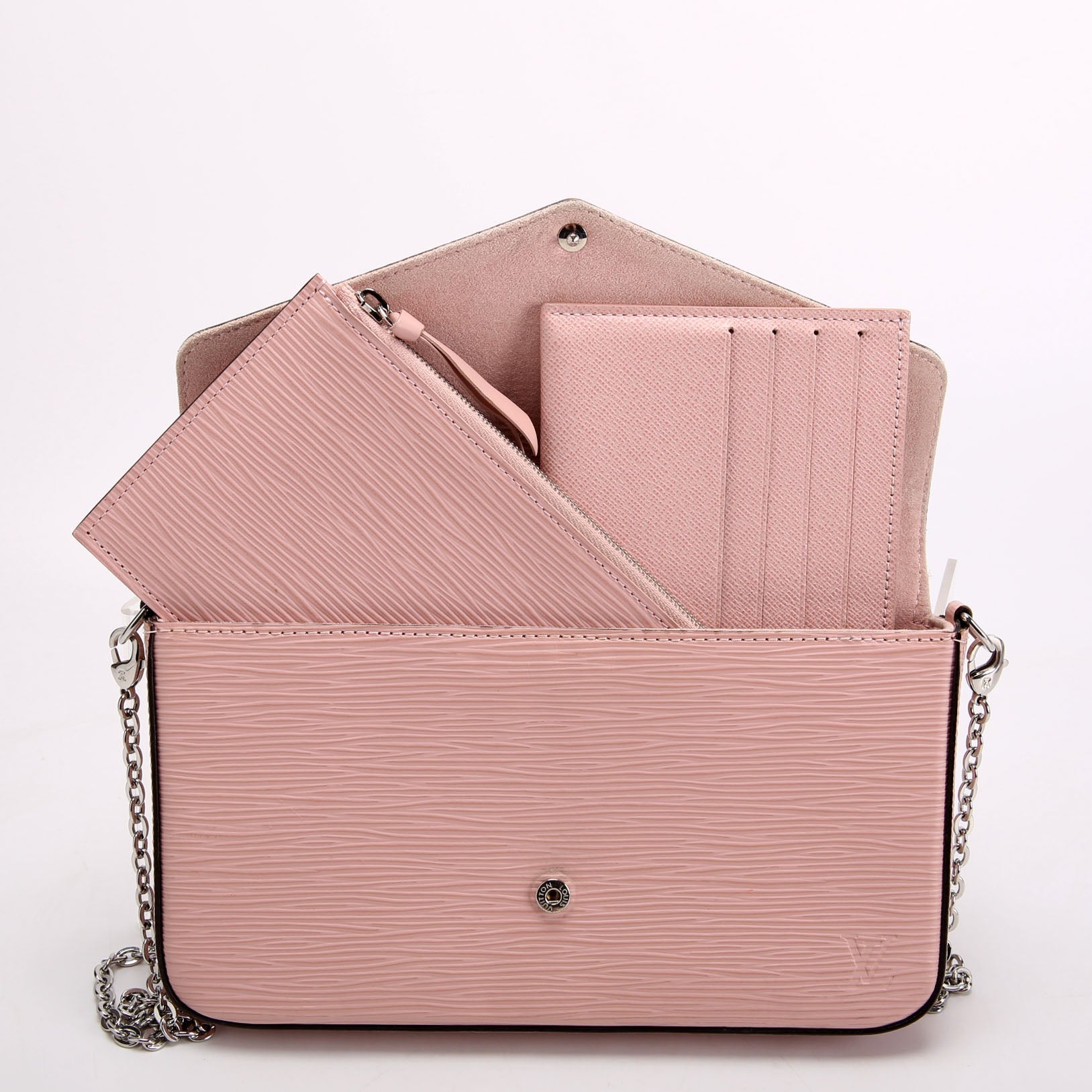 Pochette Felicie Epi Leather Pink