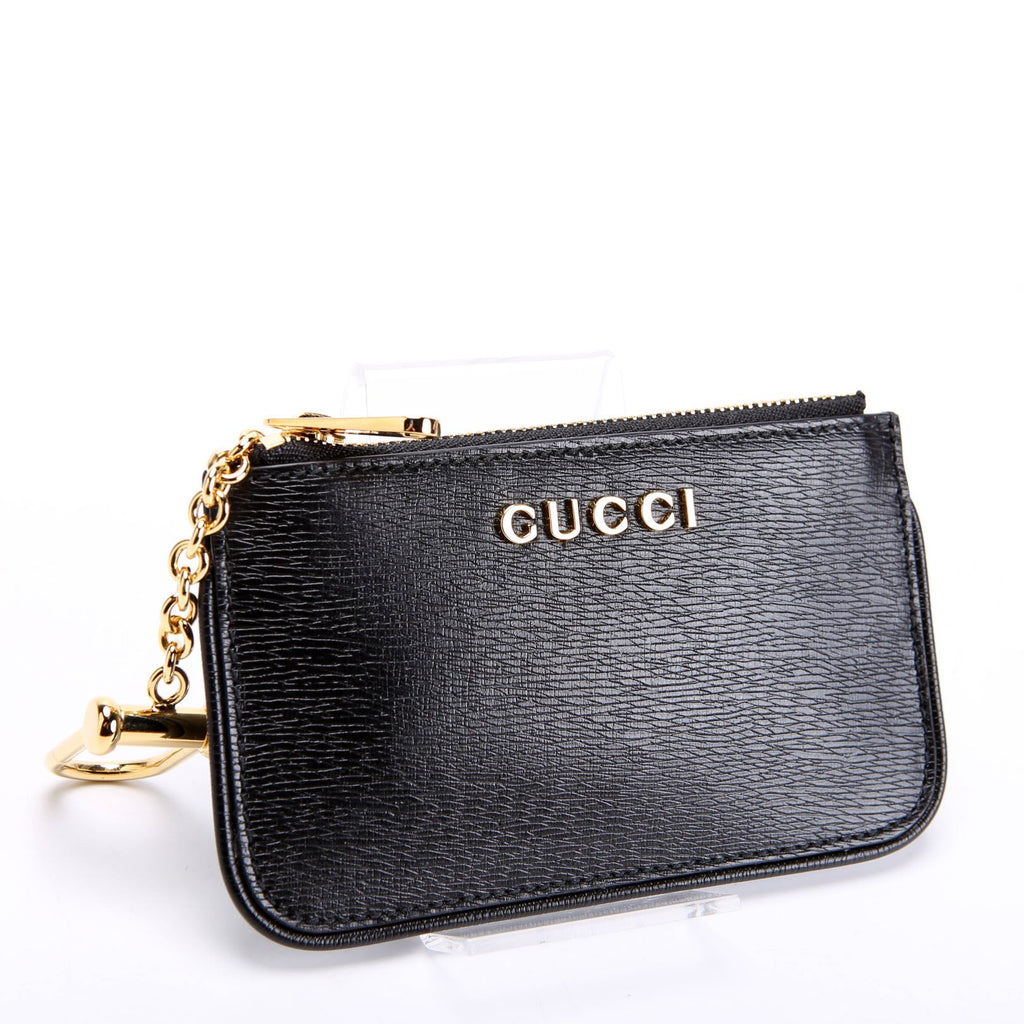 Gucci 790102 Script Key Case Black