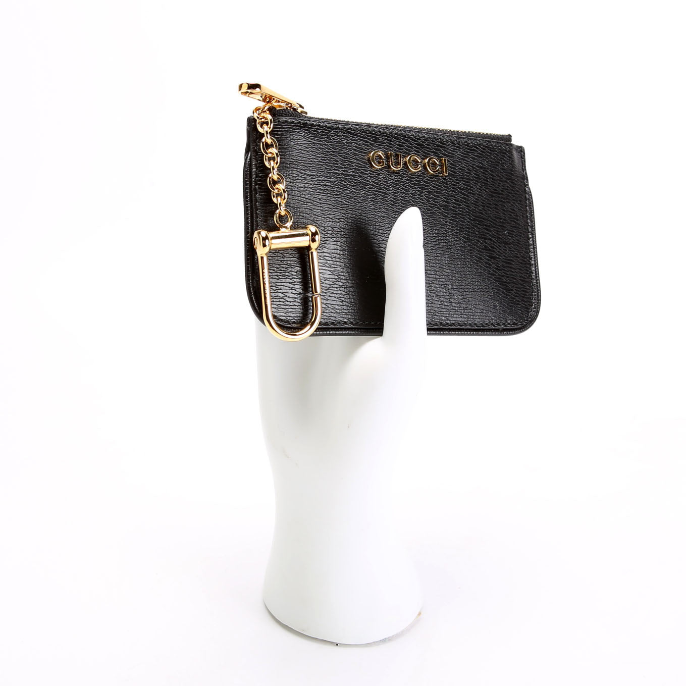 Gucci 790102 Script Key Case Black