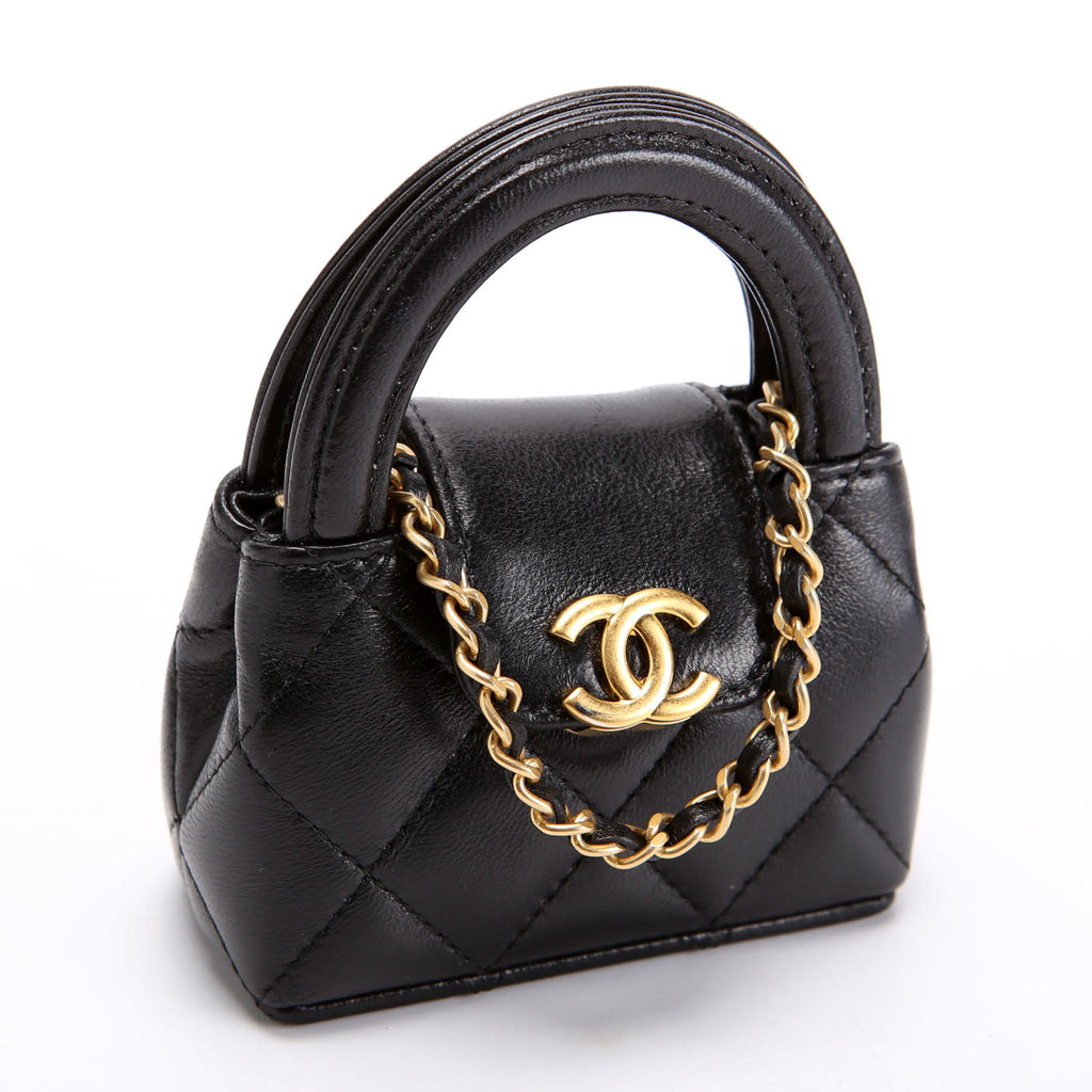 Mini Kelly Bag Charm Black