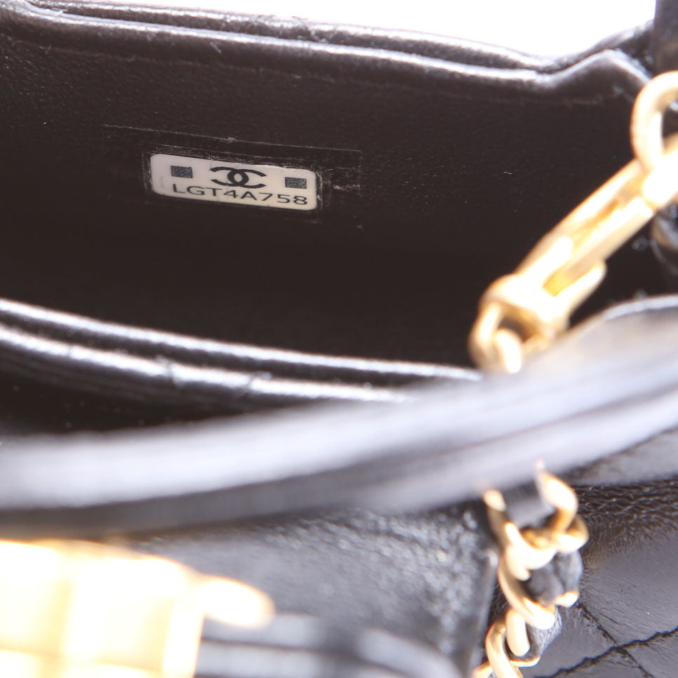 Mini Kelly Bag Charm Black