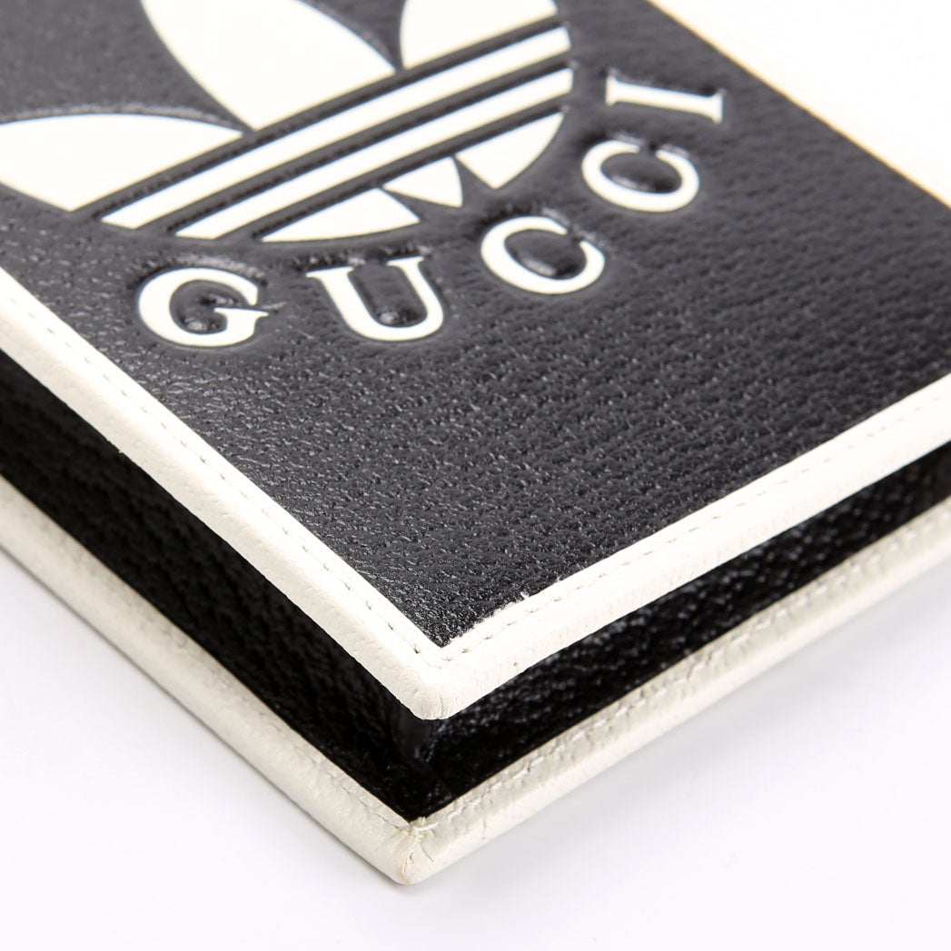 Gucci 702203 X Adidas Leather Phone Case Black/White