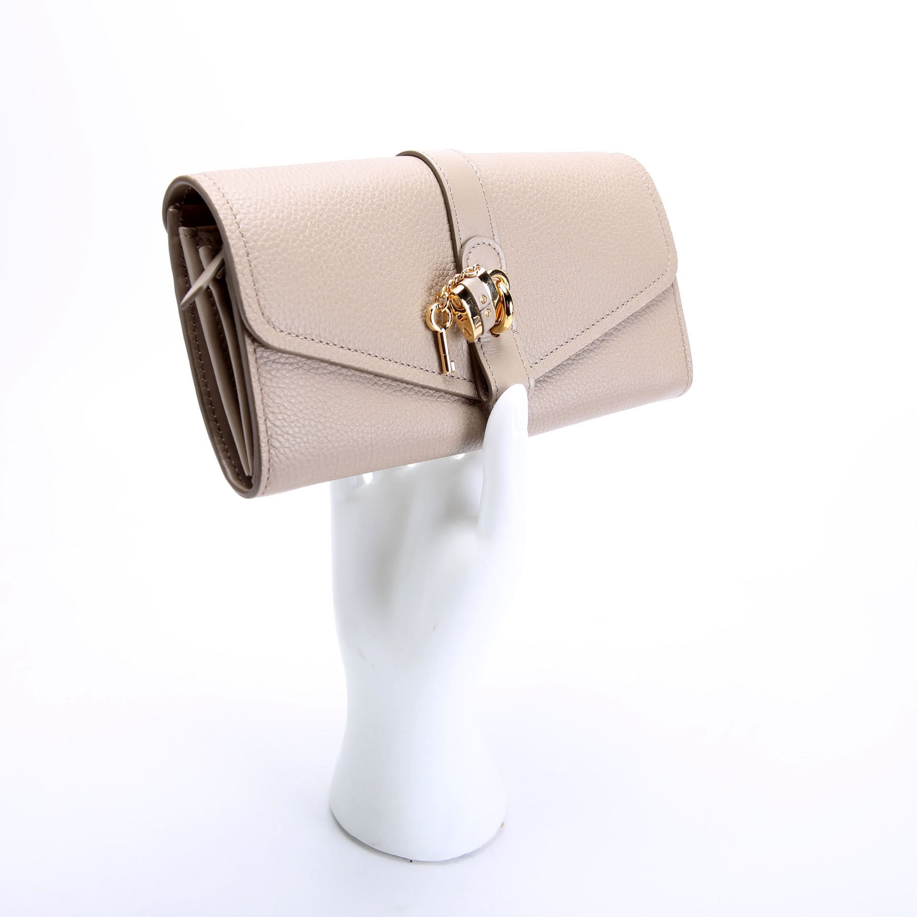 Aby Long Flap Wallet Taupe