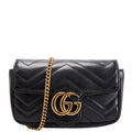 476433 Marmont Leather Super Mini Flap Black