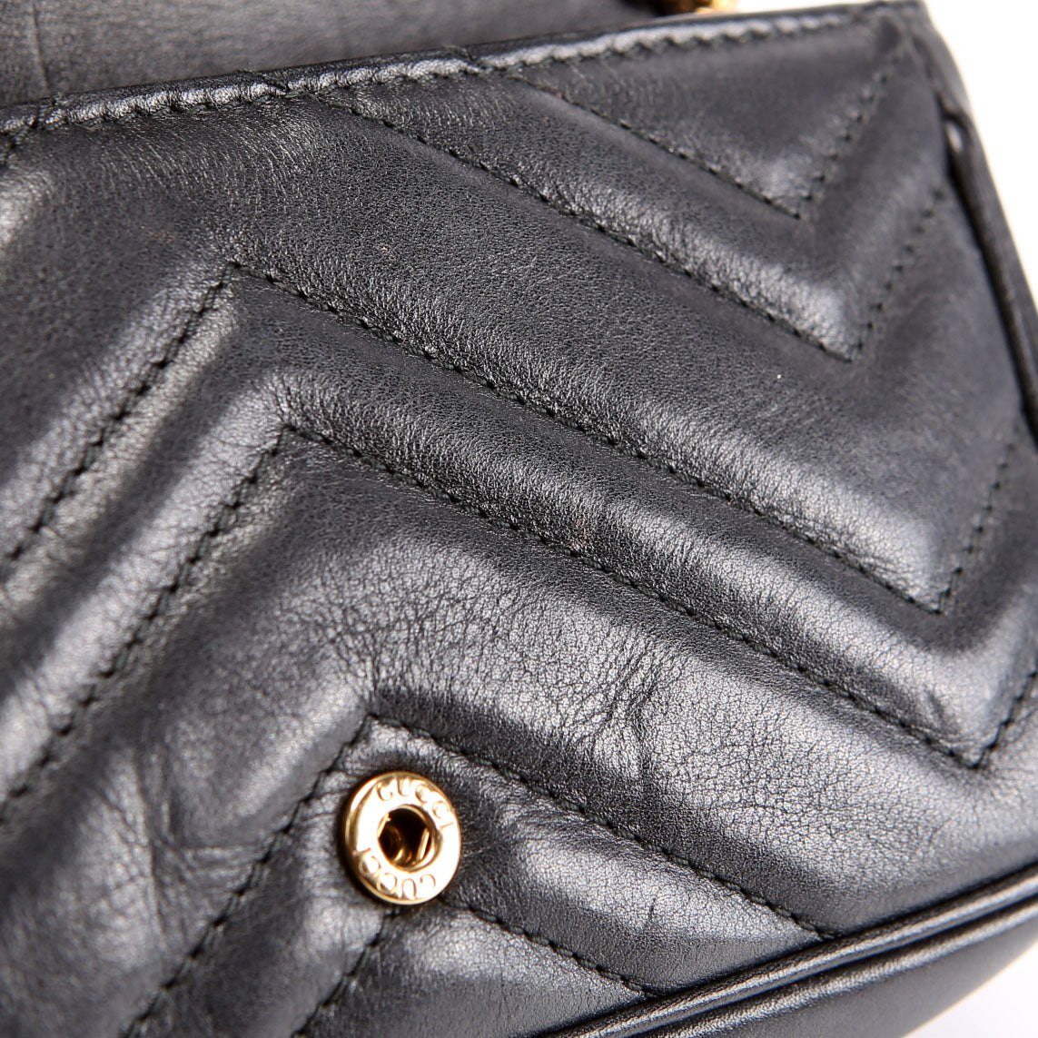 476433 Marmont Leather Super Mini Flap Black