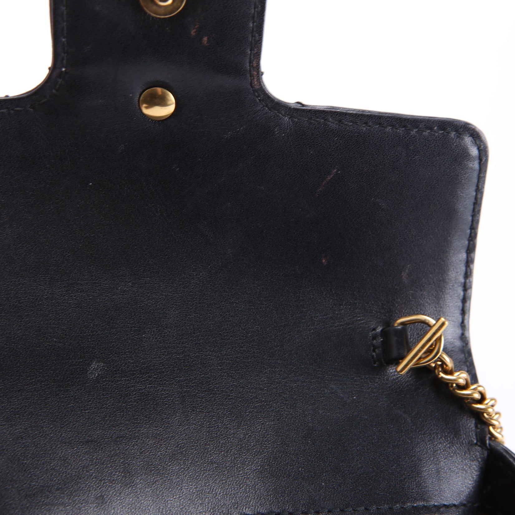 476433 Marmont Leather Super Mini Flap Black