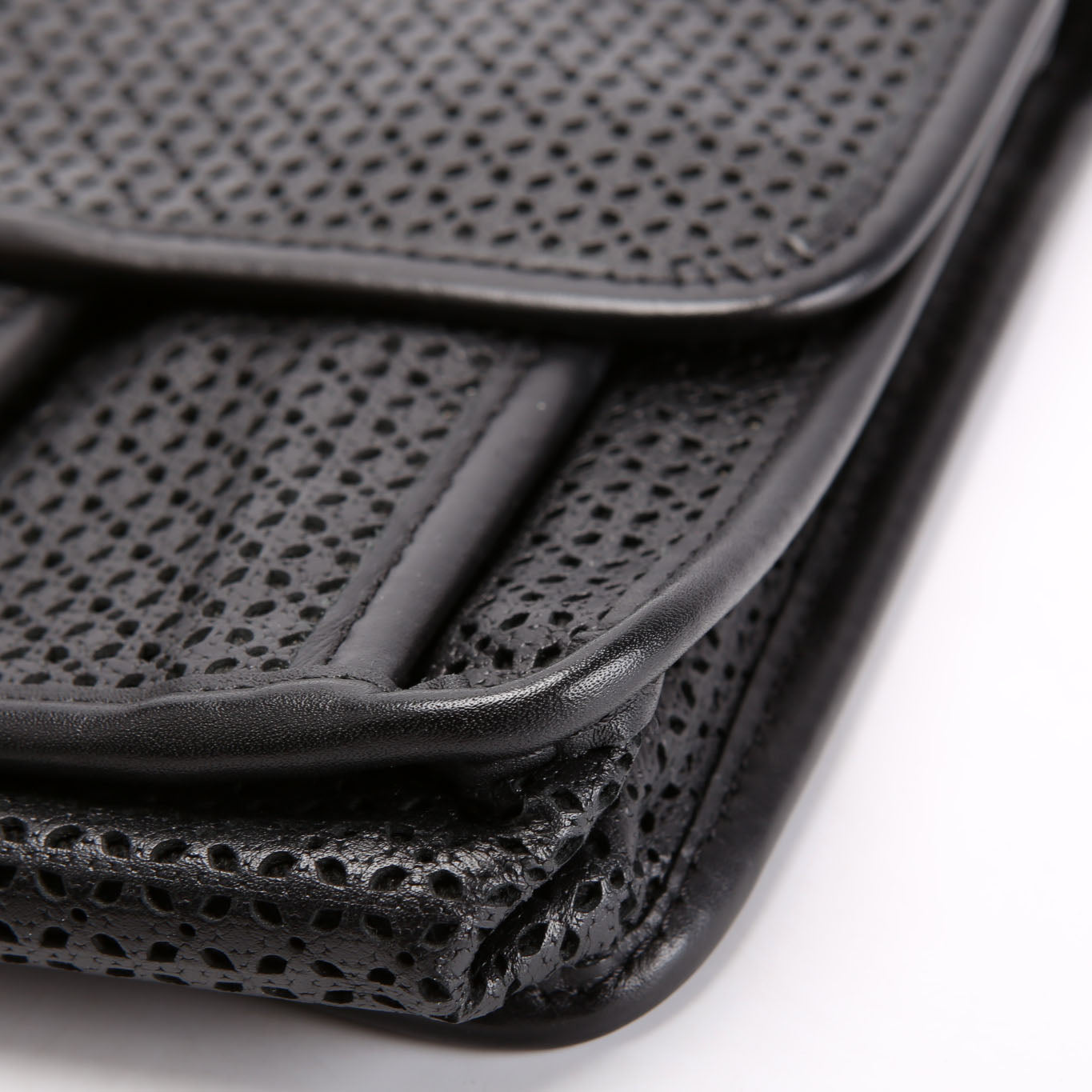 Dubai Up In The Air Small Flap Perforated Lambskin 20M Black