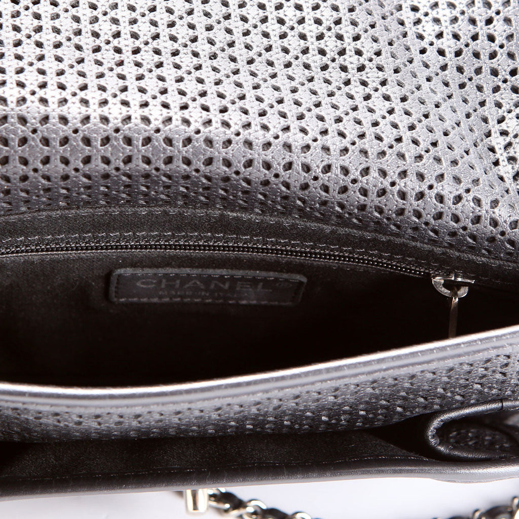 Dubai Up In The Air Small Flap Perforated Lambskin 20M Black