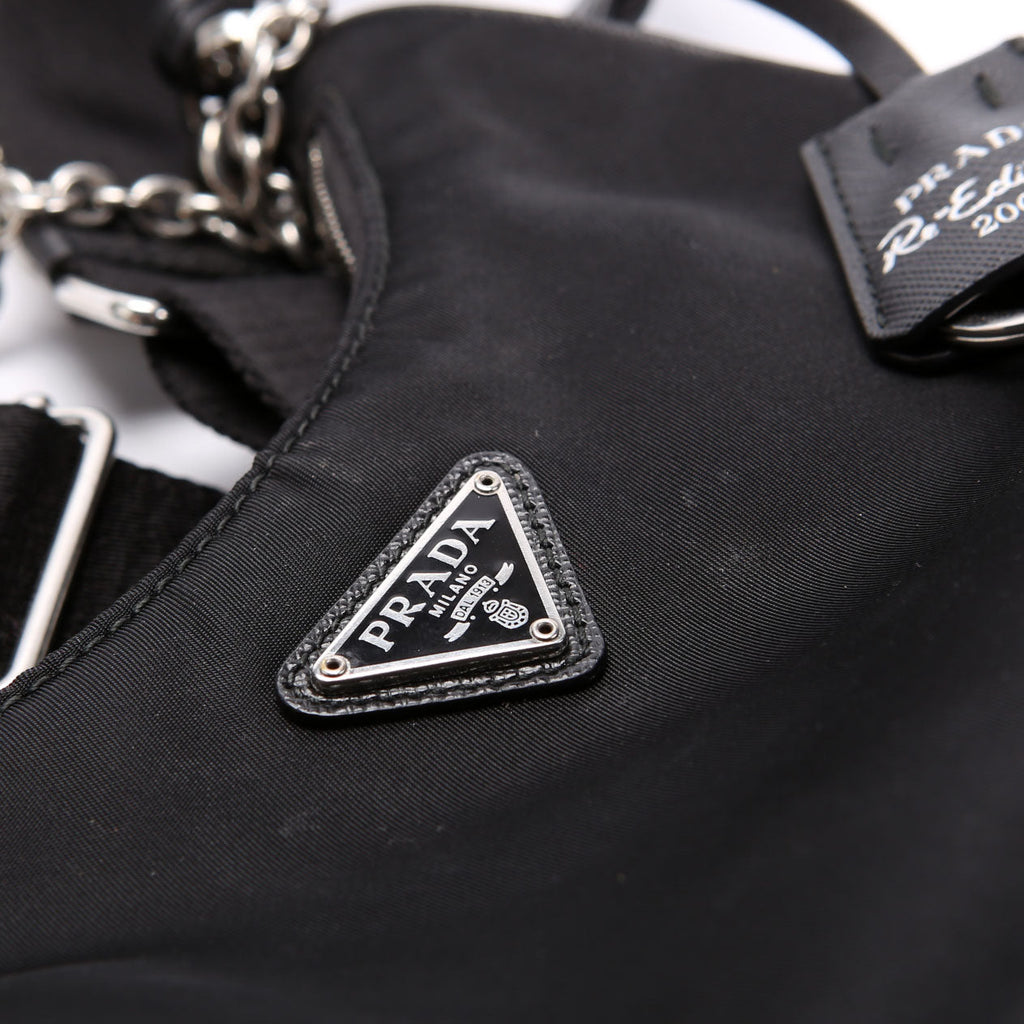 1BH204 Nylon Re-Edition 2005 Shoulder Bag Black