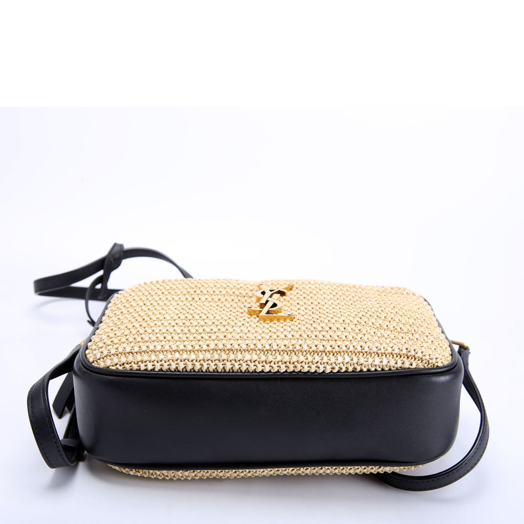 Lou Camera Bag Raffia 612544 Tan/Black