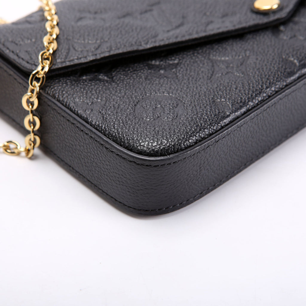 Pochette Felicie Empreinte Black