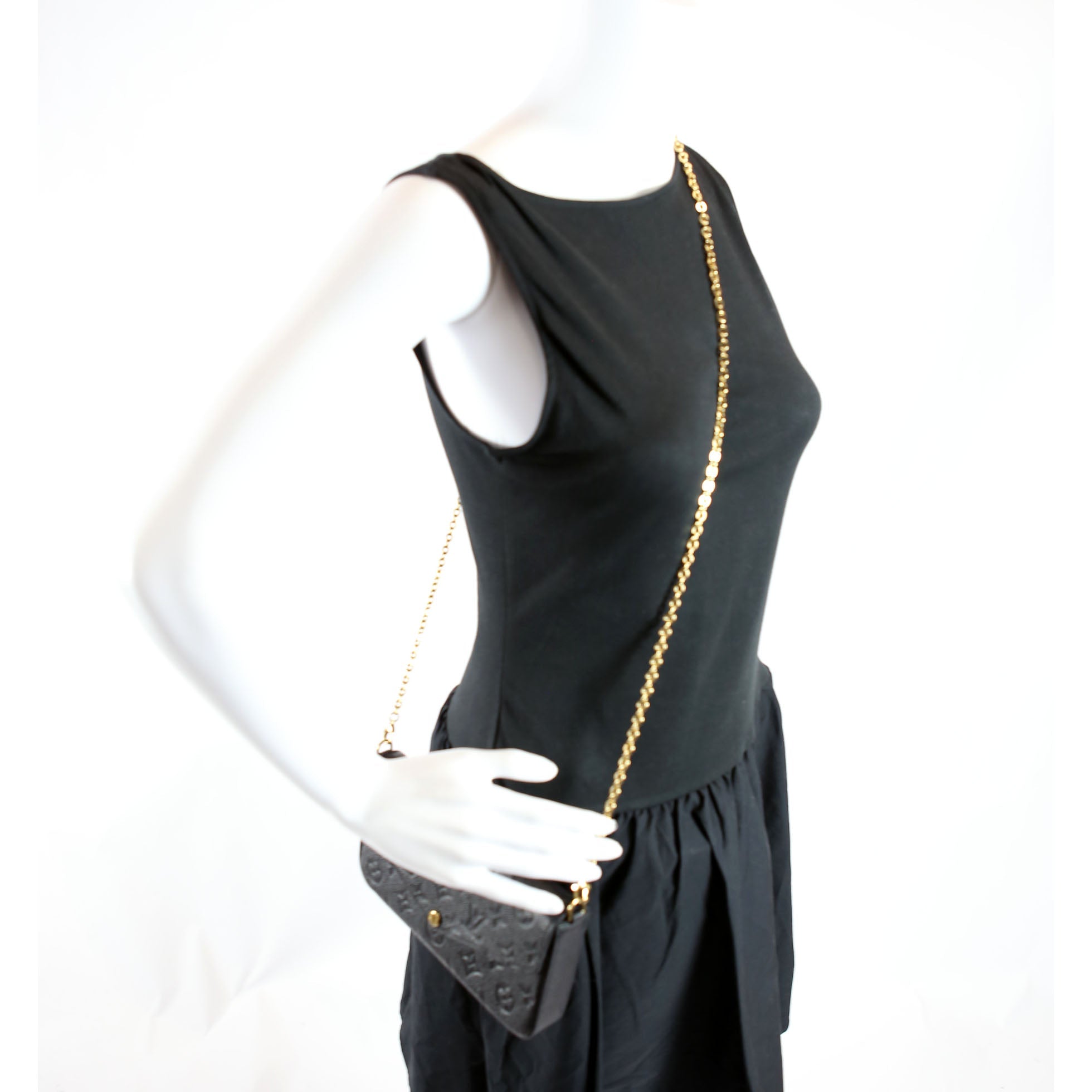 Pochette Felicie Empreinte Black