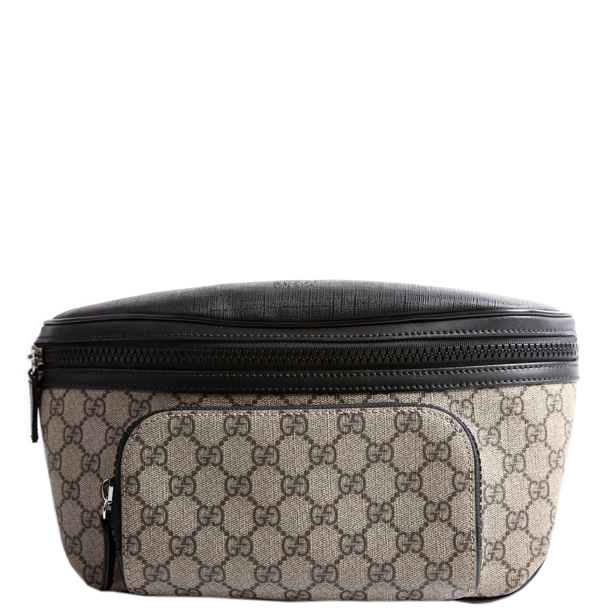 Gucci 779843 GG Supreme Belt Bag Black/Beige