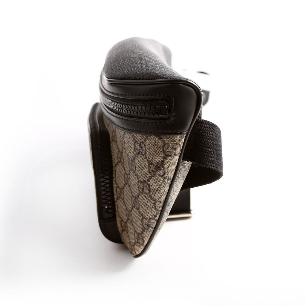 Gucci 779843 GG Supreme Belt Bag Black/Beige