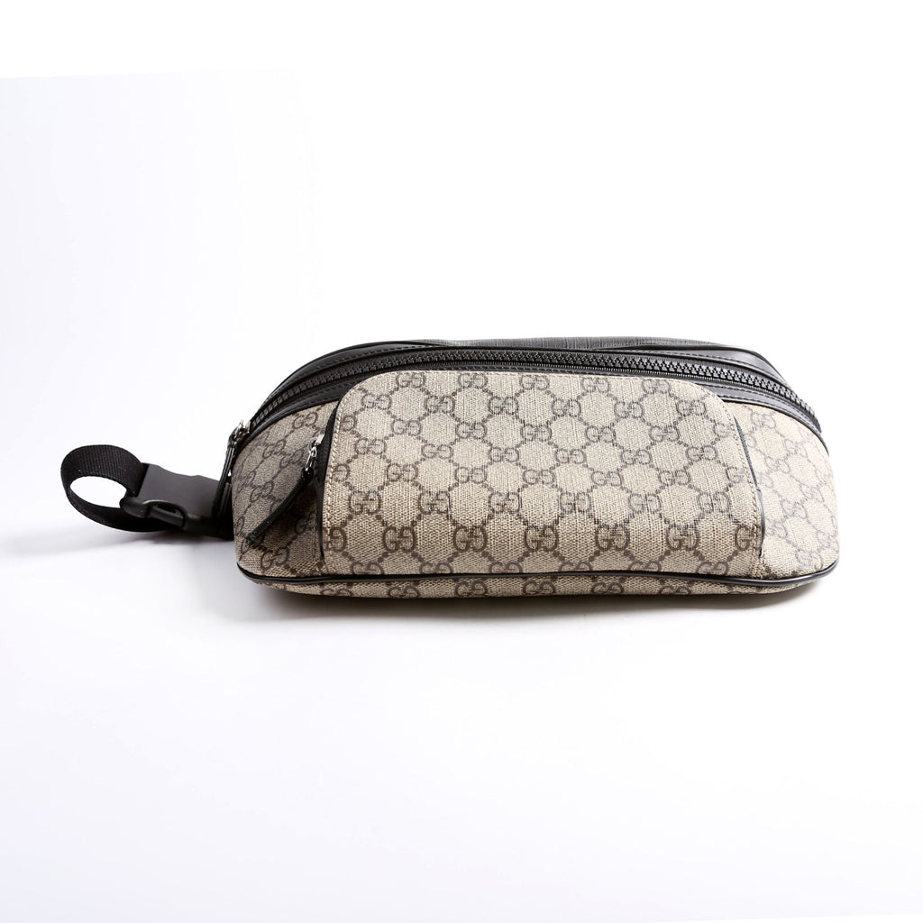 Gucci 779843 GG Supreme Belt Bag Black/Beige
