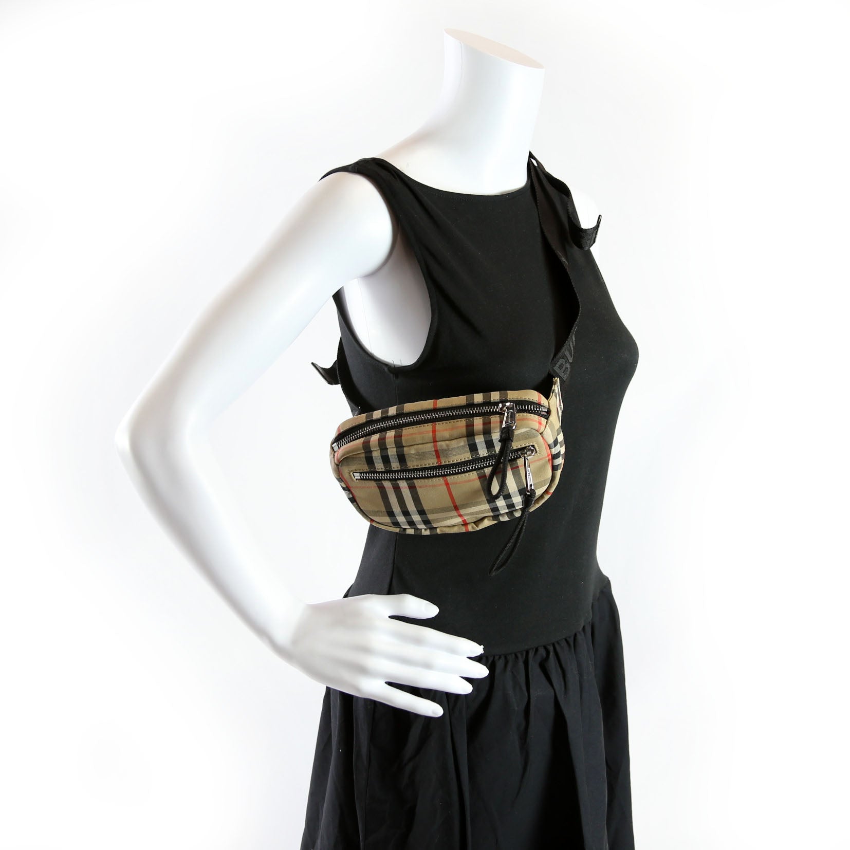 Vintage Check Cannon Bumbag Nylon Small