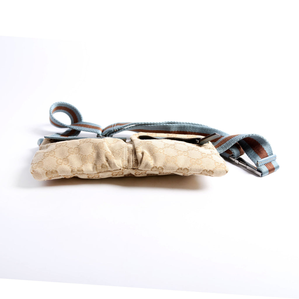 162962 GG Canvas Mini Waist Bag Beige/Blue