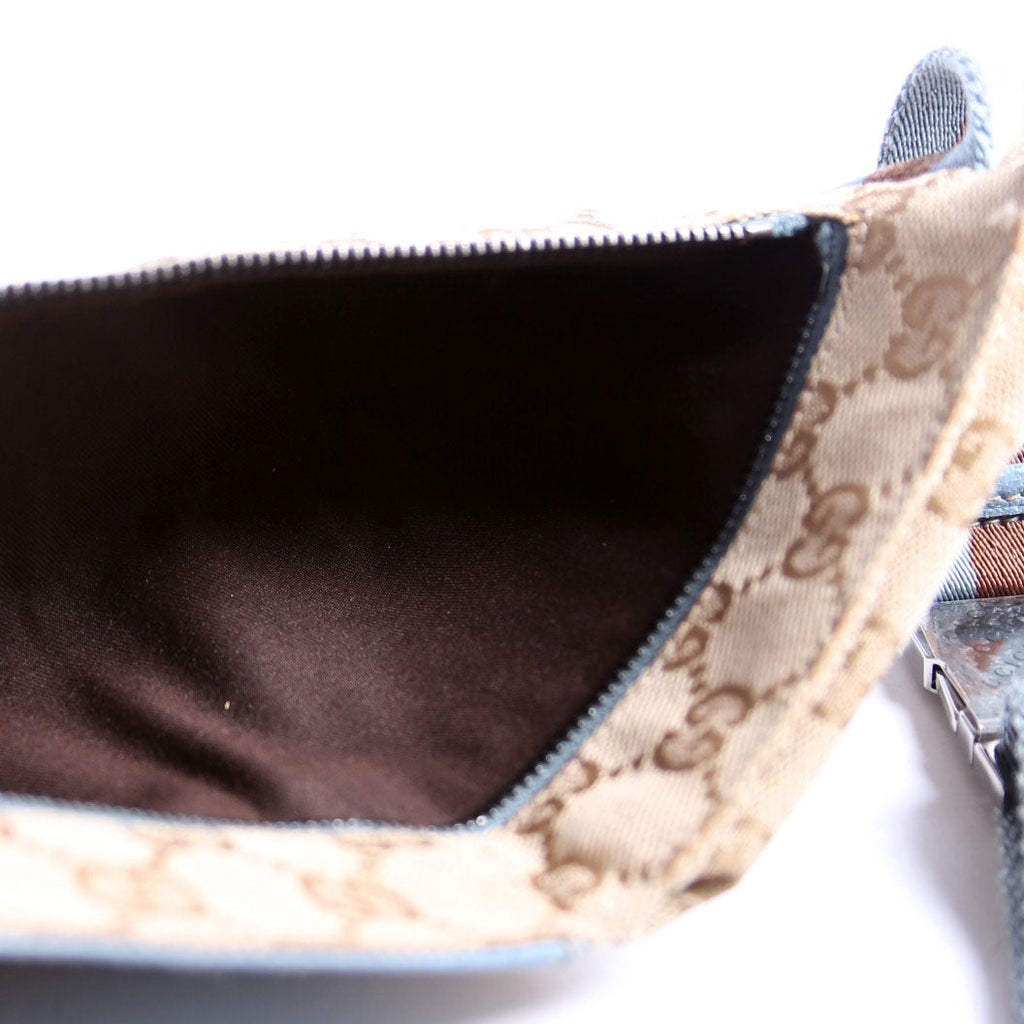 162962 GG Canvas Mini Waist Bag Beige/Blue