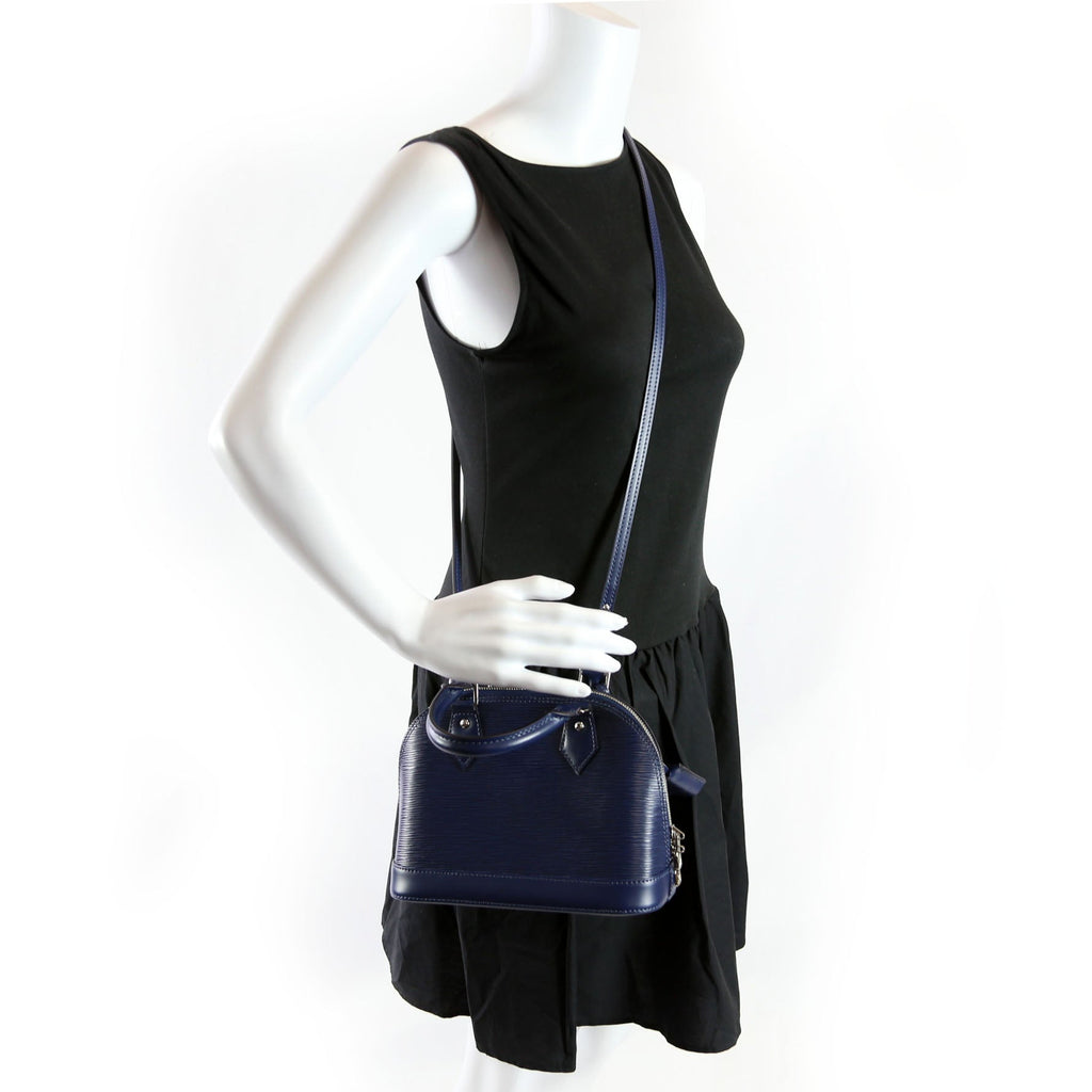 Alma BB Epi Leather Navy