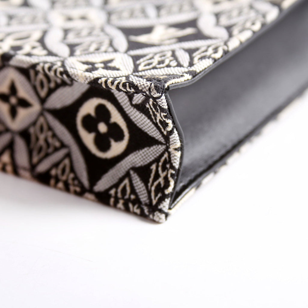 Petit Sac Plat Since 1854 Jacquard Black/Blue/White