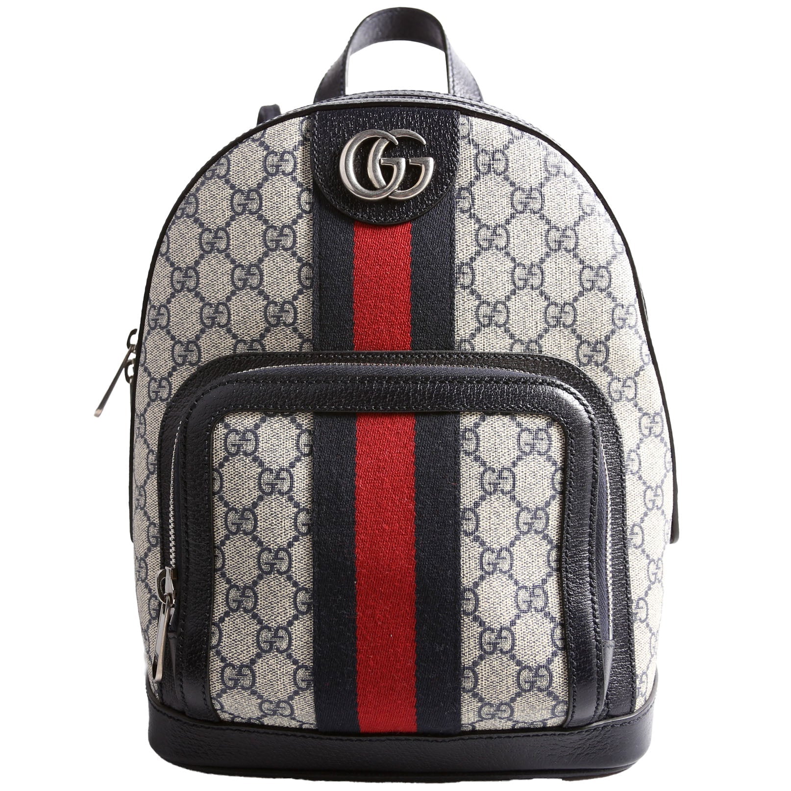 Gucci 547965 GG Supreme Ophidia Backpack Navy/Beige/Red