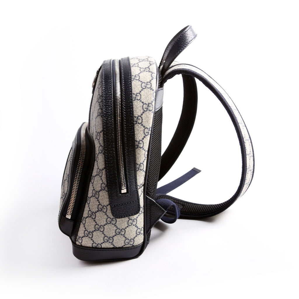 Gucci 547965 GG Supreme Ophidia Backpack Navy/Beige/Red