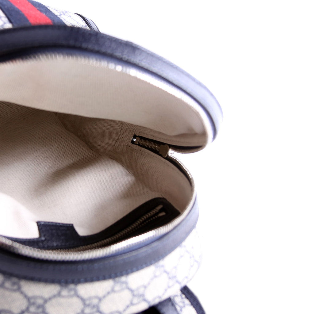 Gucci 547965 GG Supreme Ophidia Backpack Navy/Beige/Red