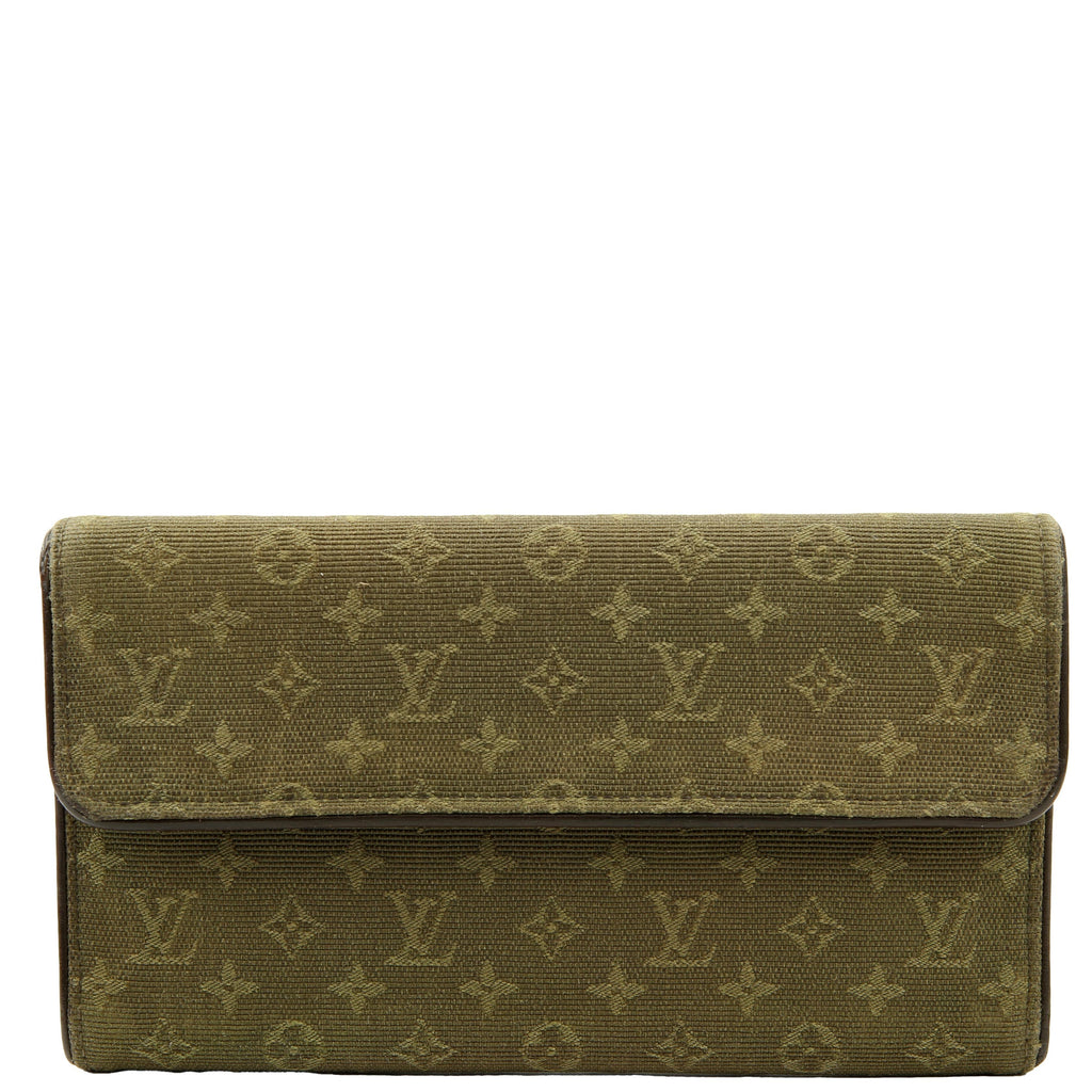 Porte Tresor Wallet Mini Lin Green/Brown