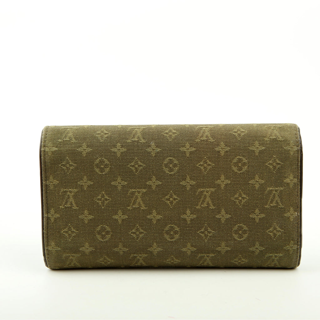 Porte Tresor Wallet Mini Lin Green/Brown